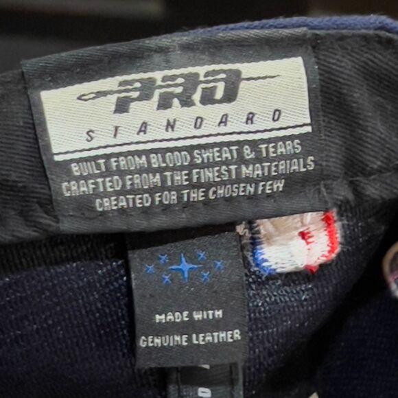 Pro Standard Cleveland Cavaliers Leather Brim Strapback Hat Blue Cavaliers Hat - Picture 11 of 11